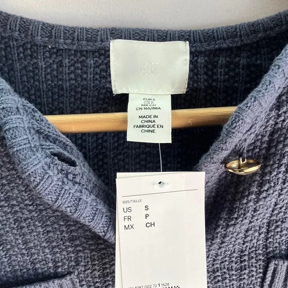 H&M Dark Blue Textured Cardigan - Picture 6 of 7